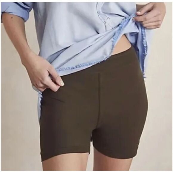 Free People Intimately Under It All Mesh Mini Shorts in Army Green Size XS - Picture 2 of 4